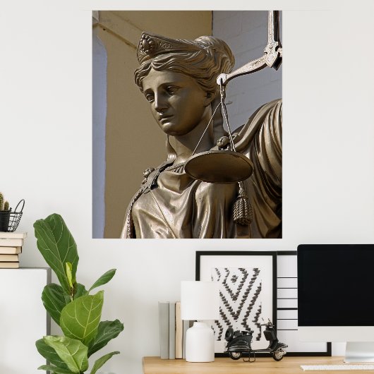 Lady Justice Statue Poster (Heimbüro)