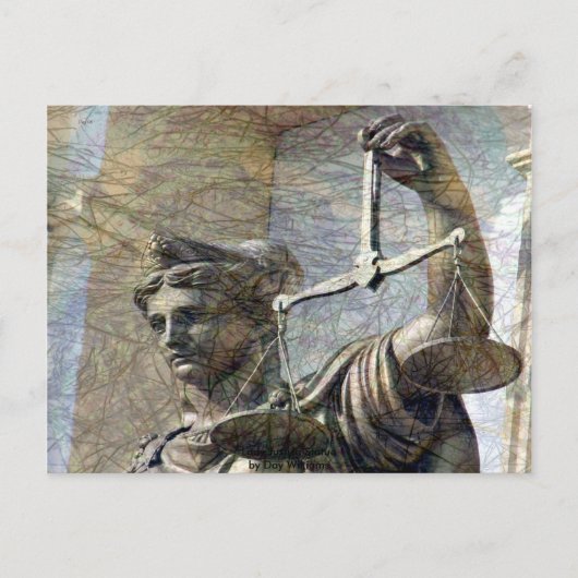Lady Justice Statue Postkarte (Vorderseite)