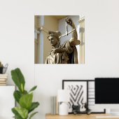 Lady Justice Statue, Virginia City, Nevada Poster (Heimbüro)