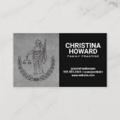 Lady Justice Visitenkarte (Vorderseite)