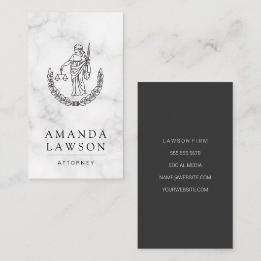 Lady | Justiz | Rechtsanwältin Terminkarte (Vorne/Hinten)