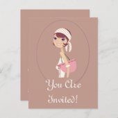 Lady Juwelen kaufen Maßgeschneiderte Artikel Einladungspostkarte (Vorne/Hinten)