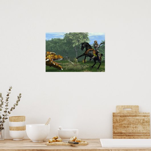 Lady Knight und der Drache Poster (Küche)