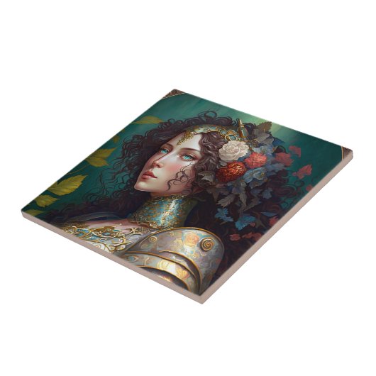 Lady Knight Warrior Armor Fantasy Art Fliese (Seite)