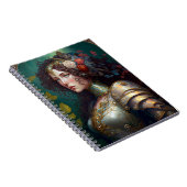 Lady Knight Warrior Armor Fantasy Art Notizblock (Rechte Seite)