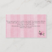 Lady Koch Business Cards Visitenkarte (Rückseite)