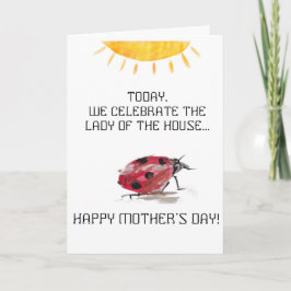 Lady (Ladybug) des Hauses - Muttertagskarte Karte