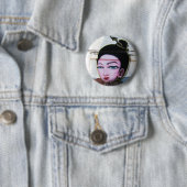 Lady Lao Graffiti Street Art Button (Beispiel)