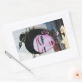 Lady Lao Graffiti Street Art Rechteckiger Aufkleber (Umschlag)