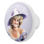 Lady Lavender Di romantic watercolor custom text Keramikknauf (Rechts)