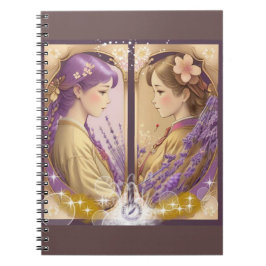 Lady Lavender Gold & Lady Sakura Gold Stationery Notizblock