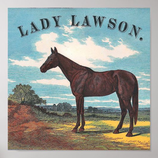 Lady Lawson Vintag Racing Horse Poster (Vorne)