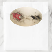 Lady Lazarus Ovaler Aufkleber (Tasche)