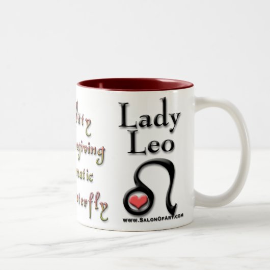 Lady Leo Zodiac Zweifarbige Tasse (Rechts)