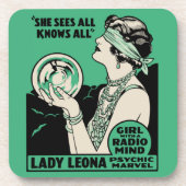 Lady Leona Fortune Teller - Girl With A Radio Mind Getränkeuntersetzer (Vorderseite)