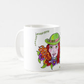 Lady Leprechaun Tattoo Flash Tasse (Vorderseite Links)