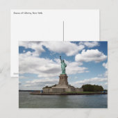 Lady Liberty am Sommertag Postkarte (Vorne/Hinten)