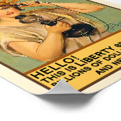 Lady Liberty am Telefon Poster (Ecke)