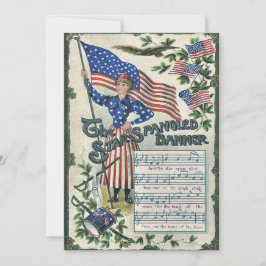 Lady Liberty American Flag Star-Spangled Banner Einladung