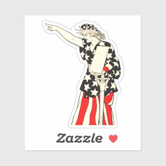 Lady Liberty Americana Patriotic Aufkleber (Blatt)