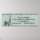 LADY LIBERTY - AUTOAUFKLEBER - EDMUND BURKE QUOTE POSTER (Vorne)