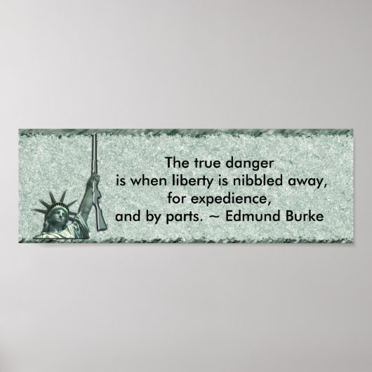 LADY LIBERTY - AUTOAUFKLEBER - EDMUND BURKE QUOTE POSTER (Vorne)