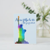 Lady Liberty beharrt Postkarte (Stehend Vorderseite)
