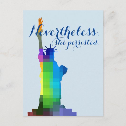 Lady Liberty beharrt Postkarte (Vorderseite)