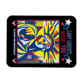 Lady Liberty braucht dich! Schwarze BG bekämpfen O Magnet (Horizontal)