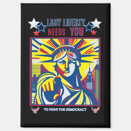 Lady Liberty braucht dich! Schwarze BG bekämpfen O Magnet