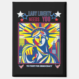 Lady Liberty braucht dich! Schwarze BG bekämpfen O Magnet
