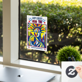 Lady Liberty braucht dich! Weißer BG-Kampf gegen O Fensteraufkleber