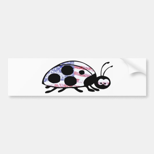 Lady Liberty Bug Autoaufkleber (Vorne)