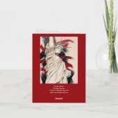 „Lady Liberty“ Dankeskarte (Rückseite)