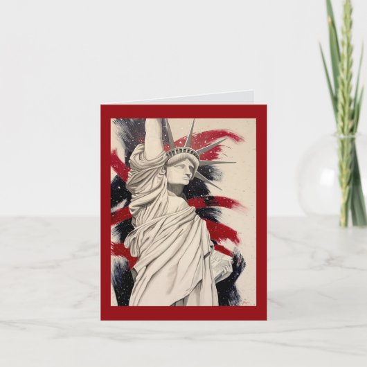 „Lady Liberty“ Dankeskarte (Vorderseite)