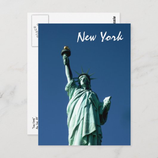 Lady Liberty (Farbe) Postkarte (Vorne/Hinten)