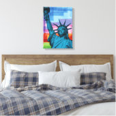 Lady Liberty Fine Art Print Leinwanddruck (Insitu (Schlafzimmer))