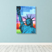 Lady Liberty Fine Art Print Leinwanddruck (Insitu (Holzboden))