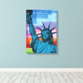 Lady Liberty Fine Art Print Leinwanddruck (Insitu (Holzboden))