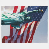 Lady Liberty Fleecedecke (Vorderseite (Horizontal))
