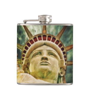 Lady Liberty, Freiheitsstatue Flachmann