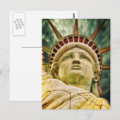 Lady Liberty, Freiheitsstatue Postkarte (Vorne/Hinten)