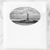 Lady Liberty. Freiheitsstatue, USA Ovaler Aufkleber (Tasche)