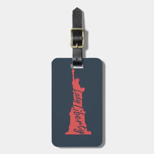 Lady Liberty Gepäcktag Gepäckanhänger (Vorderseite vertikal)