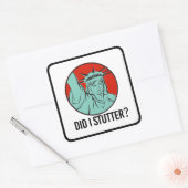 Lady Liberty - Hutter - Quadratischer Aufkleber (Umschlag)