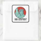 Lady Liberty - Hutter - Quadratischer Aufkleber (Tasche)