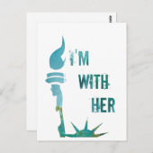 Lady Liberty Ich bin mit ihrer Protest Postkarte (Vorne/Hinten)