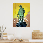 Lady Liberty in Chains - Nie Poster (Küche)