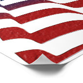 Lady Liberty in rot, weiß und blau Poster (Ecke)