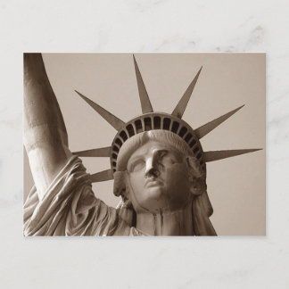 Lady Liberty in Sepia Statue of Liberty NYC NY PC Postkarte